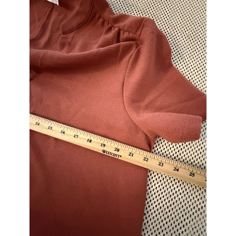 LUSH Midi Shift‎ Dress Sz XXL 14/16 Short Sleeve Career Casual Crepe Texture - Picture 6 of 8